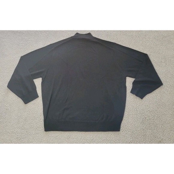 Joseph A Bank Sweater Mens XXL Black Wool Mock Turtle Neck Long Sleeve Golf - Picture 8 of 8